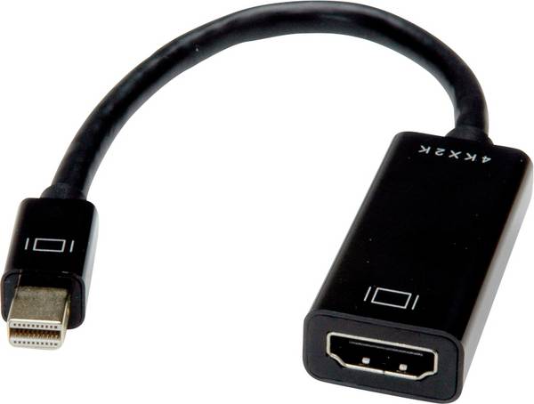 Value Mini-DisplayPort / HDMI kabelový adaptér Mini DisplayPort konektory, Zásuvka HDMI-A 0.15 m černá 12.99.3142 Kabel DisplayPort