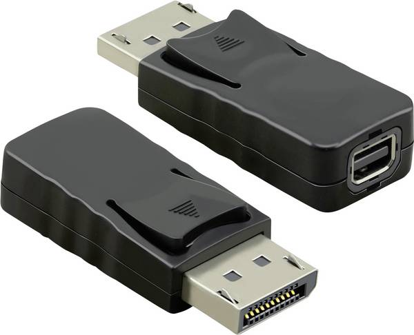 Value 12.99.3160 DisplayPort adaptér [1x zástrčka DisplayPort - 1x mini DisplaPort zásuvka] černá  0 mm