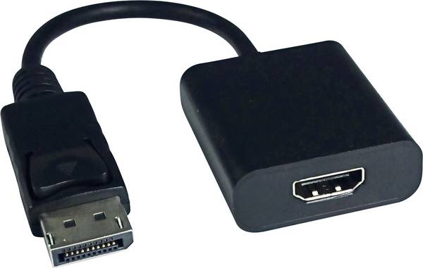 Value DisplayPort / HDMI kabelový adaptér Konektor DisplayPort, Zásuvka HDMI-A 0.15 m černá 12.99.3162 Kabel DisplayPort