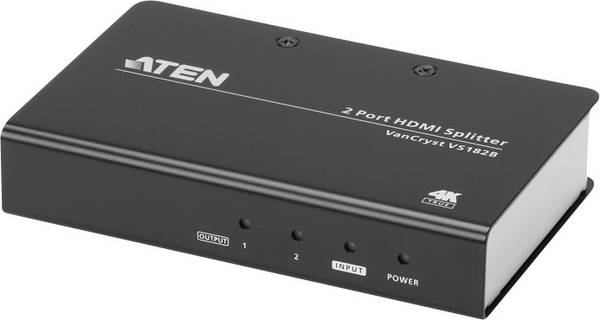 ATEN VS182B 1 + 2 porty HDMI rozbočovač UHD 4096 x 2160 Pixel černá