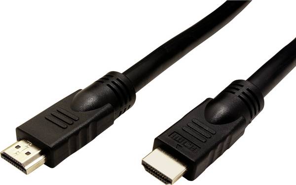 Roline HDMI kabel Zástrčka HDMI-A, Zástrčka HDMI-A 10.00 m černá 14.01.3451 4K UHD, stíněný, Aktivní se zesílením signálu HDMI kabel