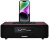 Sangean DDR-38 A500323 stolní rádio, DAB+, DAB, FM, Apple Dock, AUX, Bluetooth, s USB nabíječkou, vč. dálkového ovládání, funkce alarmu, hnědá