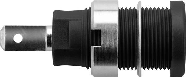 Schützinger DI SEB 7077 Ni / SW bezpečnostní vestavná zásuvka 4 mm černá 1 ks Piece