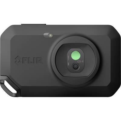 Termokamera Flir, černá, kompaktní s velkým objektivem.