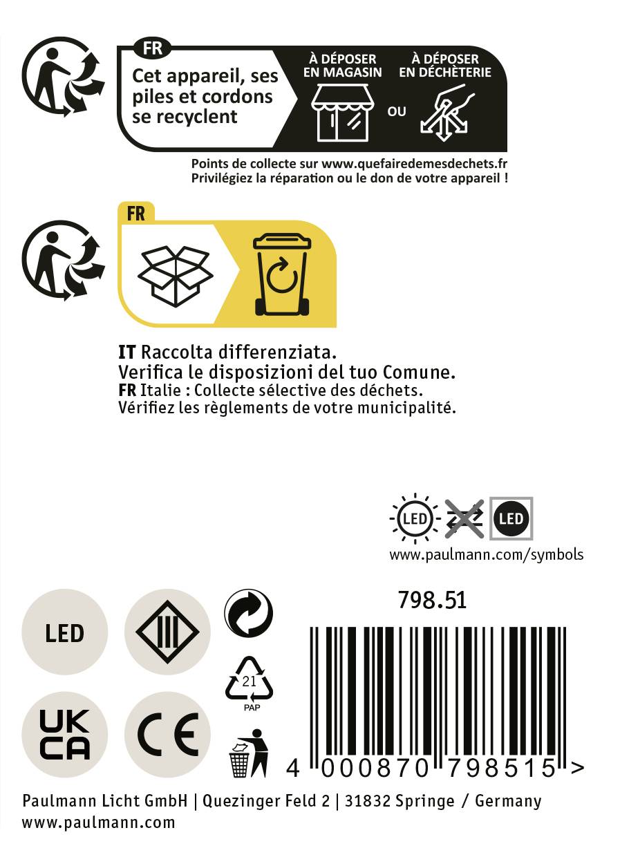 'CZ: Tento přístroj, jeho baterie a kabely jsou recyklovatelné. Ověřte možnost opravy nebo darování použitých výrobků.' Symbol přeškrtnuté popelnice, informace o recyklaci a místních předpisech.
