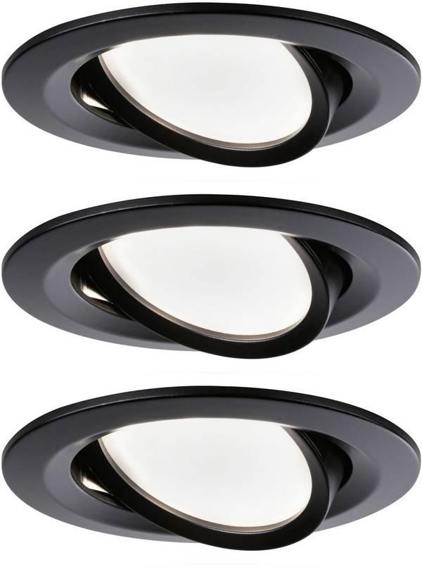 Paulmann 94471  LED vestavné svítidlo, LED, 18 W, černá (matná), sada 3 ks