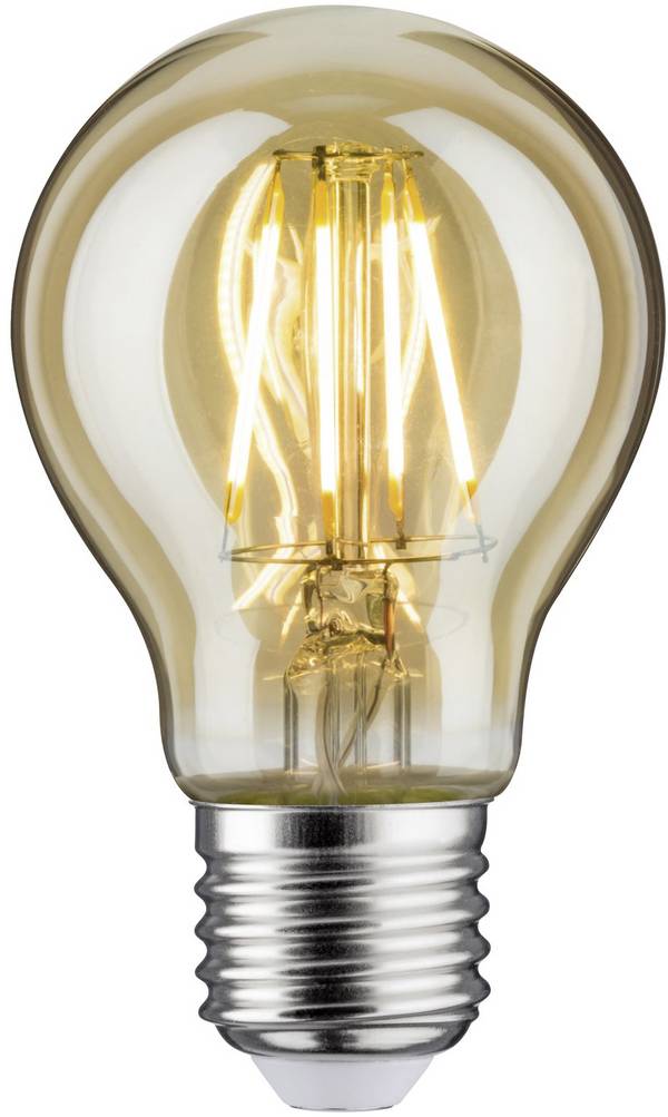 Paulmann 28714 LED Energetická třída (EEK2021) F (A - G) E27 klasická žárovka 4.7 W = 42 W zlatá (Ø x v) 60 mm x 106 mm vlákno 1 ks
