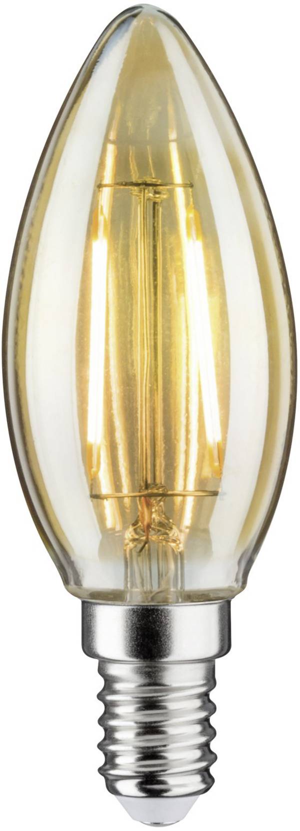 Paulmann 28524 LED  E14 svíčkový tvar 2 W = 16.2 W zlatá (Ø x v) 35 mm x 97 mm  1 ks