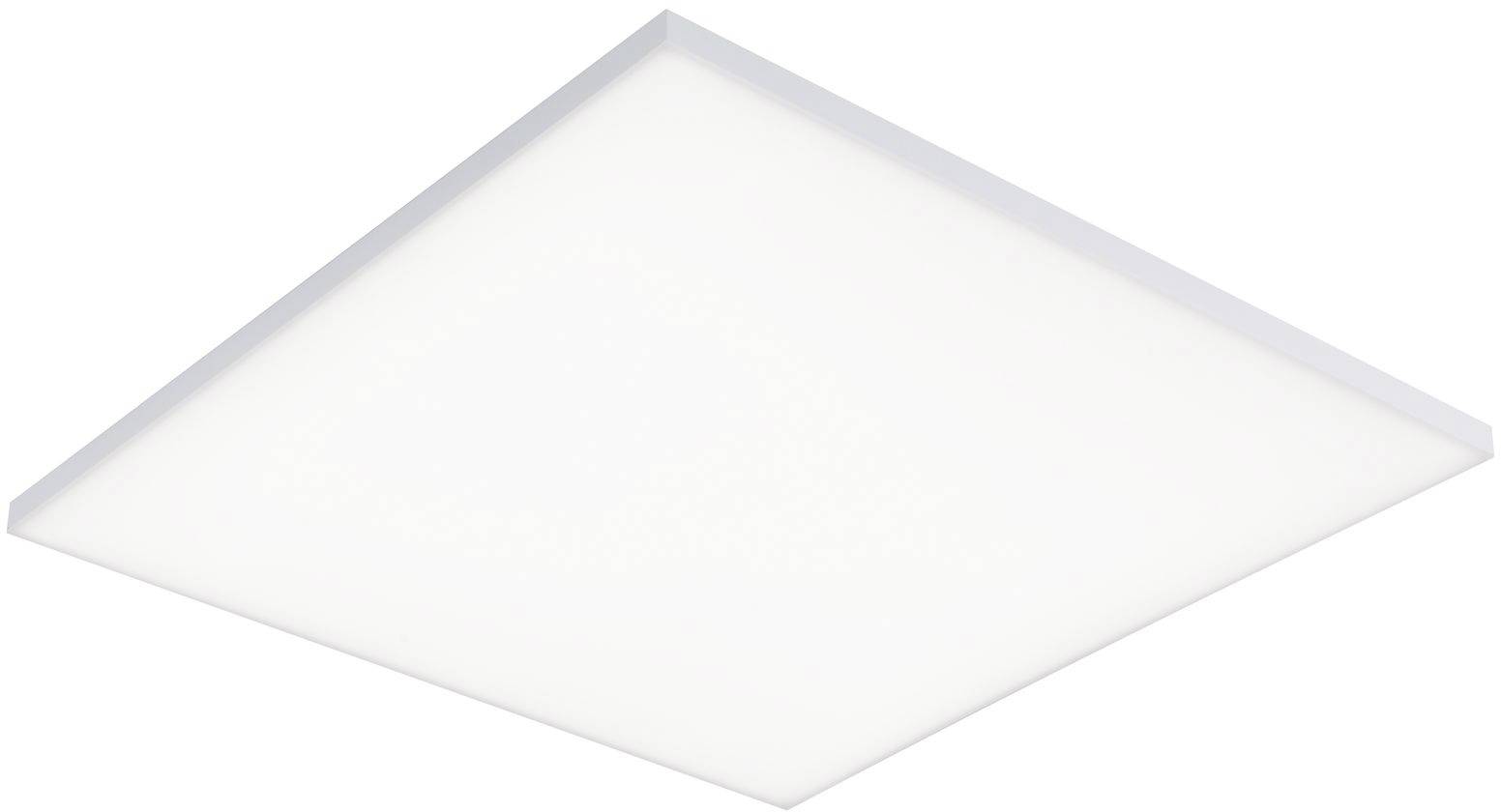 Čtvercový bílý LED panel na strop vyzařuje rovnoměrné světlo a je vhodný pro moderní vnitřní osvětlení.