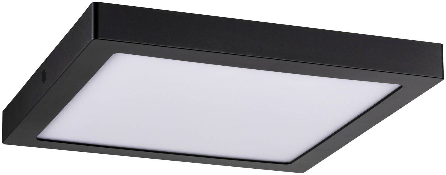 Pravoúhlé černé stropní LED svítidlo s bílým difuzorem. Ideální pro moderní interiéry.