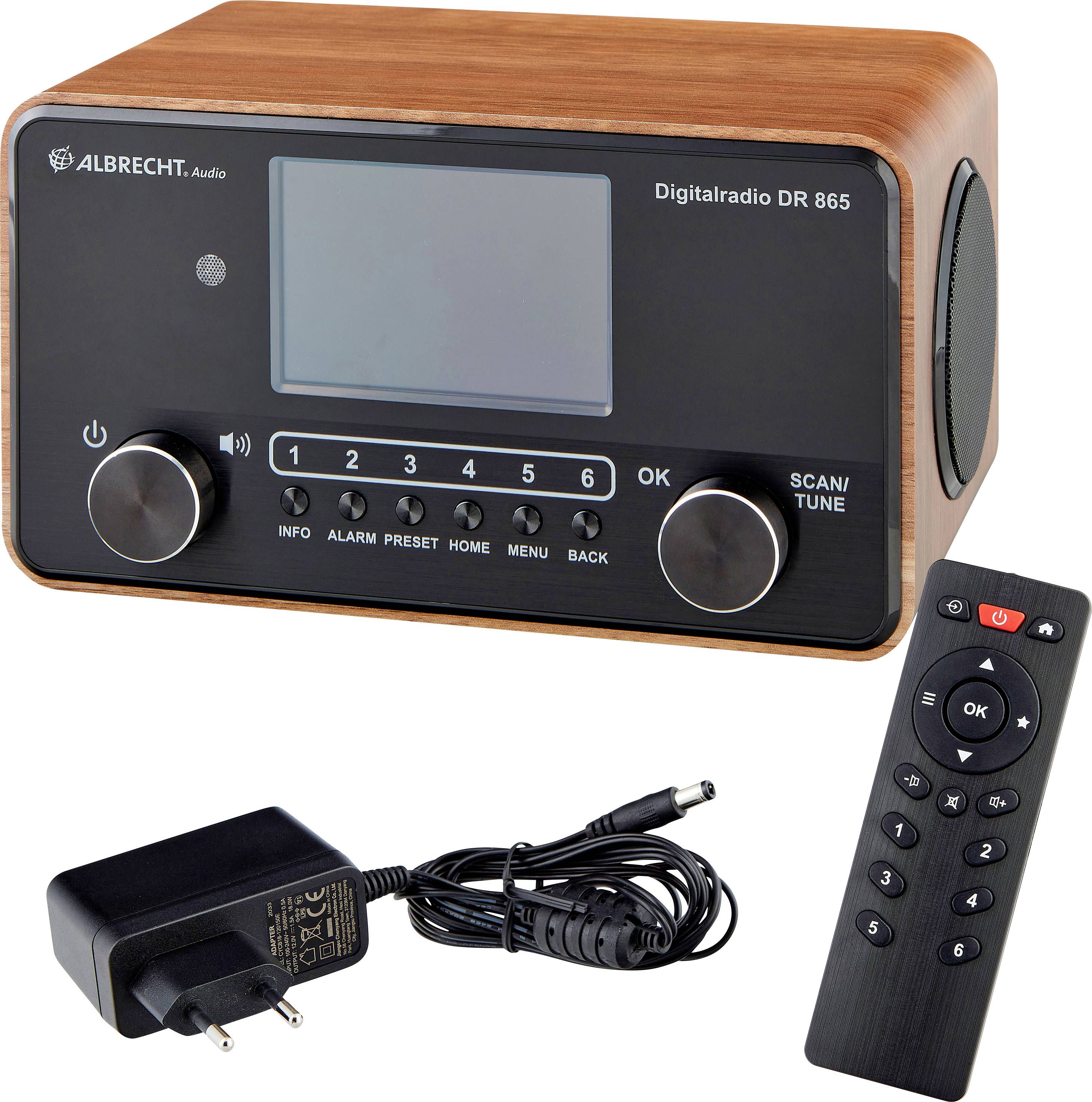 Albrecht DR 865 27865 stolní rádio, DAB+, FM, AUX, bezbariérové, vč. dálkového ovládání, zámek klávesnice, funkce alarmu-5