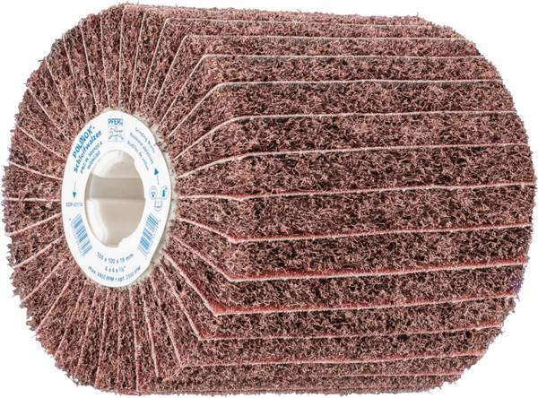 PFERD TOOLS 44641108 Brusný válec z netkané textilie POLINOX PNZ, Ø 100 x 100 mm, klínová drážka 19 mm, a 80/M pro jemné broušení a konečná úprava 100 mm  1 ks