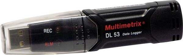 Multimetrix DL 53 datalogger vzdušné vlhkosti, teplotní datalogger vlhkost vzduchu, teplota -40 do 70 °C        vč. držáku na stěnu