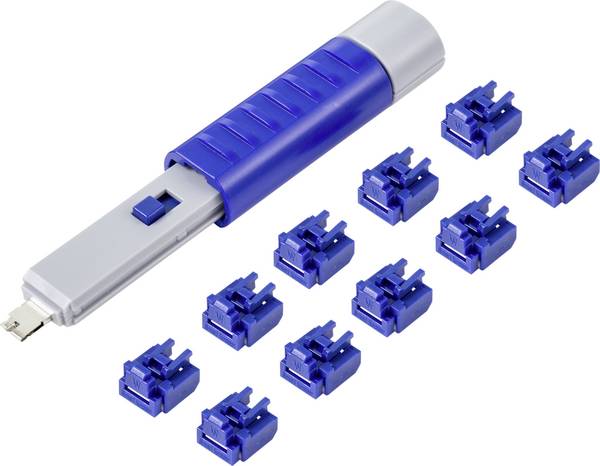 <br>  Renkforce<br>  zámek portu RJ45 LAN<br>  RF-4695234<br>  <br>  sada 10 ks<br>  stříbrnomodrá<br>  <br>  vč. 1 klíče<br>  RF-4695234<br>