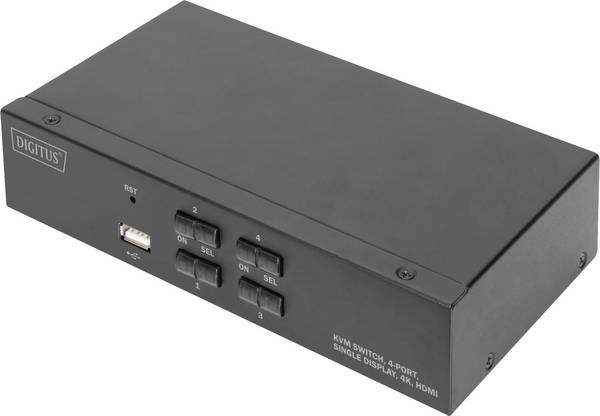 Digitus DS-12880 4 + 1 port přepínač KVM HDMI  3840 x 2160 Pixel