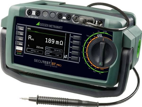 Gossen Metrawatt SECUTEST ST PRO přístrojový tester , Kalibrováno dle (DAkkS), Norma VDE 0701-0702, 0544, 0751, M707B, EN a DE menu