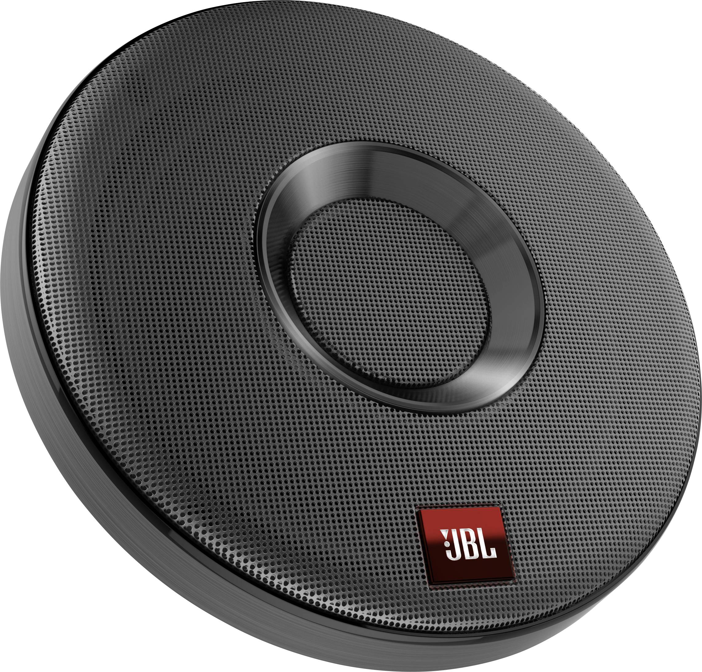 Černý Bluetooth reproduktor s kulatým designem, logo na přední straně. Ideální pro bezdrátové poslouchání hudby v různých prostředích.