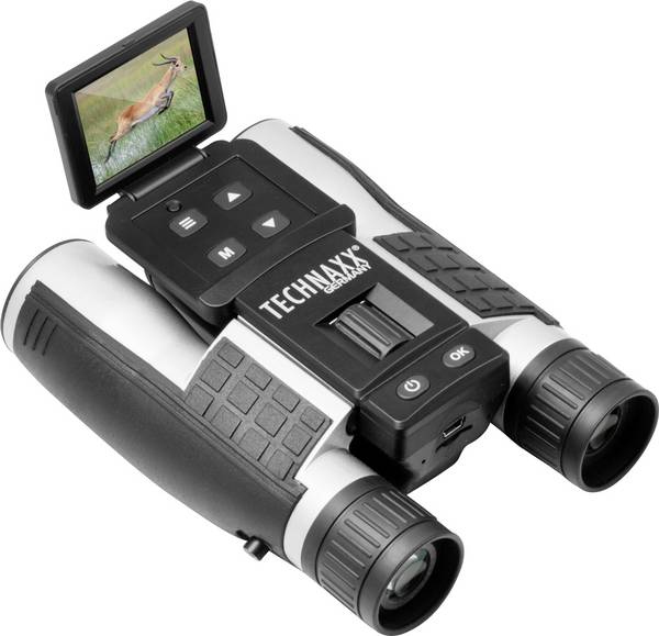 Technaxx dalekohled s digitálním fotoaparátem TX-142 12 násobný 25 mm binokulární černá/stříbrná 4863
