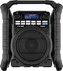 PerfectPro Teamplayer 2 odolné rádio FM, DAB+ Bluetooth, AUX, DAB+, FM s USB nabíječkou, nárazuvzdorné, s akumulátorem, funkce alarmu černá