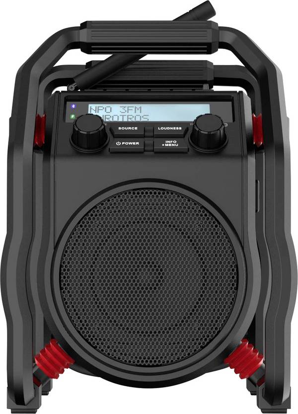 PerfectPro UBOX400R UB400R2 odolné rádio, DAB+, FM, Bluetooth, AUX, nárazuvzdorné, černá
