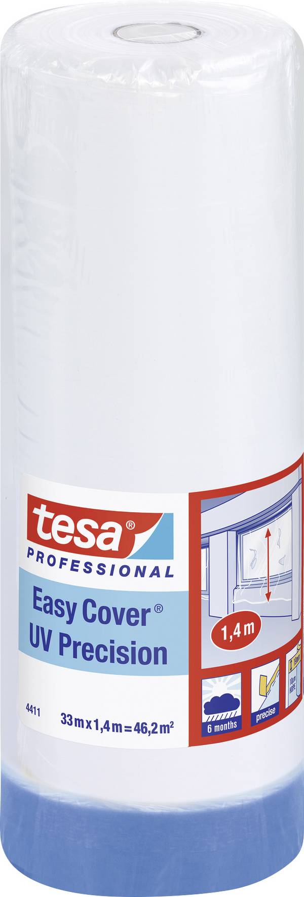 tesa  04411-00001-00 krycí fólie tesa Easy Cover® modrá (d x š) 33 m x 1.4 m 1 ks