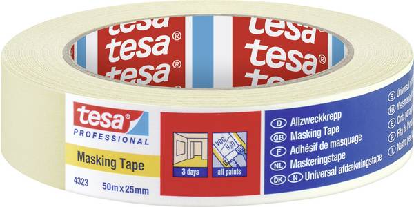 tesa STANDARD 04323-00041-00 krepová lepicí páska tesakrepp® béžová (d x š) 50 m x 25 mm 1 ks