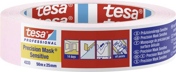 tesa PRECISION SENSITIVE 04333-00018-02 krepová lepicí páska Precizní krep® světle starorůžová  (d x š) 50 m x 25 mm 1 ks