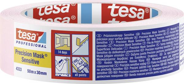 tesa PRECISION SENSITIVE 04333-00019-02 krepová lepicí páska Precizní krep® světle starorůžová  (d x š) 50 m x 30 mm 1 ks