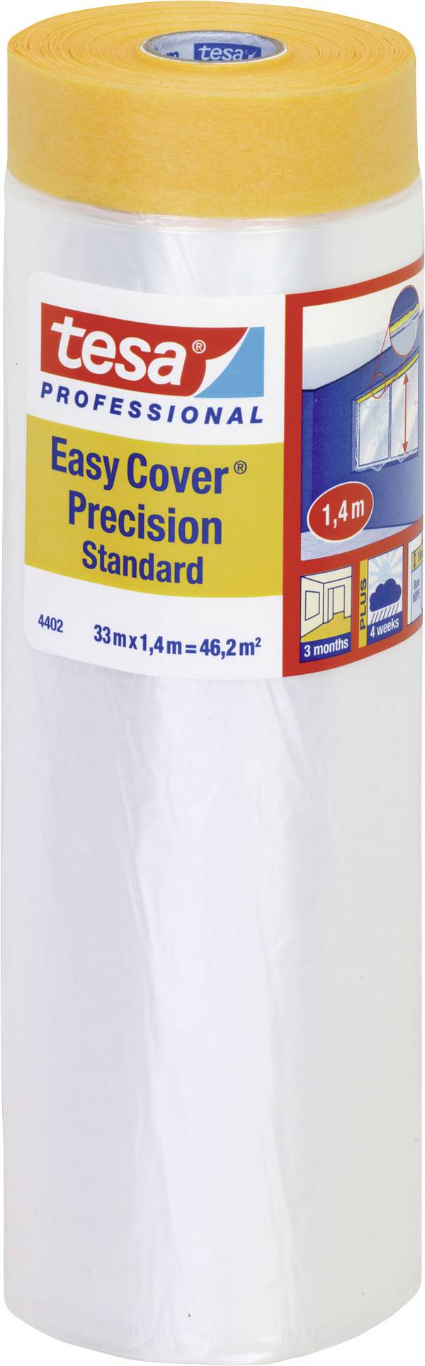 tesa  04402-00002-01 krycí fólie tesa Easy Cover® oranžová (d x š) 33 m x 1.4 m 1 ks