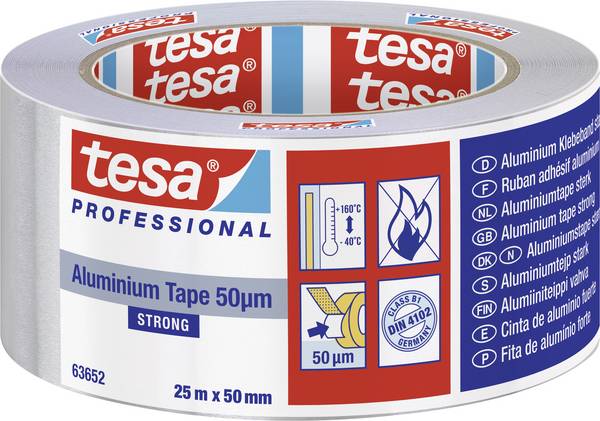 tesa STRONG 63652-00001-00 hliníková páska  stříbrná (d x š) 25 m x 50 mm 1 ks