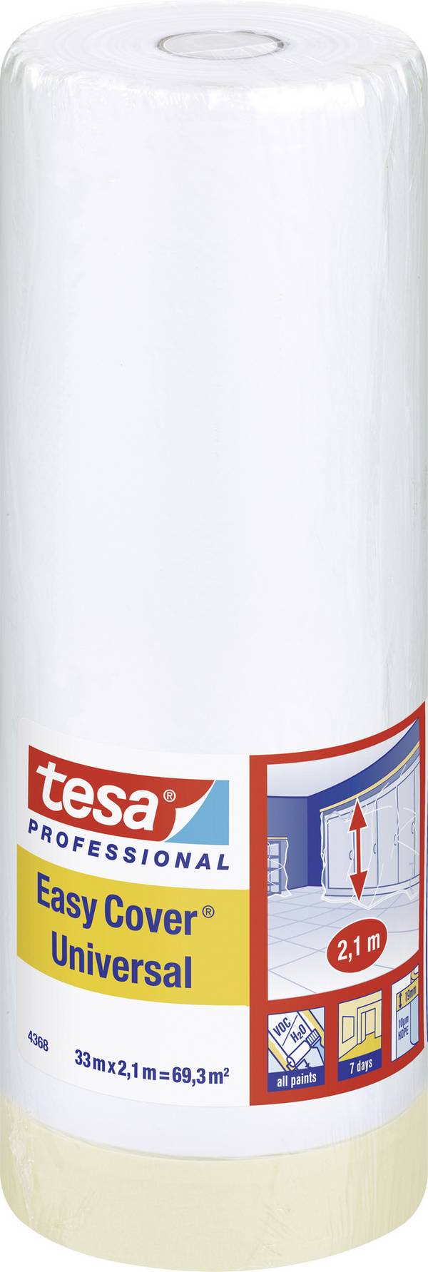 tesa  04368-00000-03 krycí fólie tesa Easy Cover® světle hnědá (d x š) 33 m x 2.1 m 1 ks