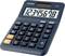 Tmavě šedý kalkulátor s velkými tlačítky a displejem zobrazujícím čísla '12345678'. Vlevo nahoře je viditelné logo 'CASIO'.