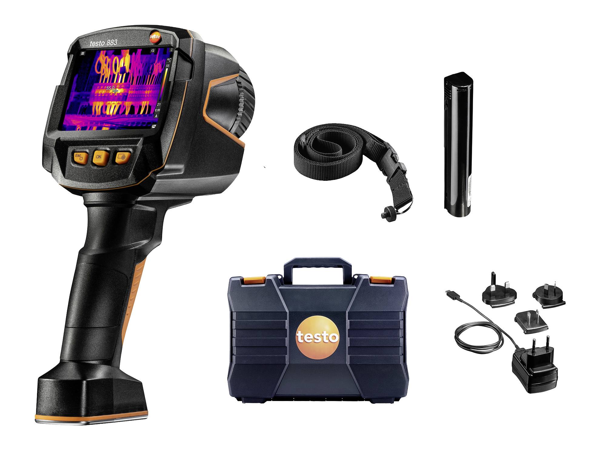 testo 883-1 termokamera, -30 do +650 °C, 320 x 240 Pixel, 27 Hz, 0560 8830