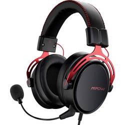 Mipow herní headset na kabel přes uši, jack 3,5 mm, černá, červená