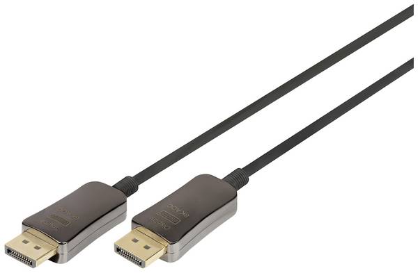 Digitus DisplayPort / optické vlákno kabel Konektor DisplayPort, Konektor DisplayPort 20.00 m černá AK-340107-200-S 8K UHD Kabel DisplayPort