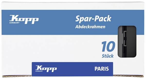 Kopp  rámeček kryt  Paris černá (matná) 402050016 10 ks