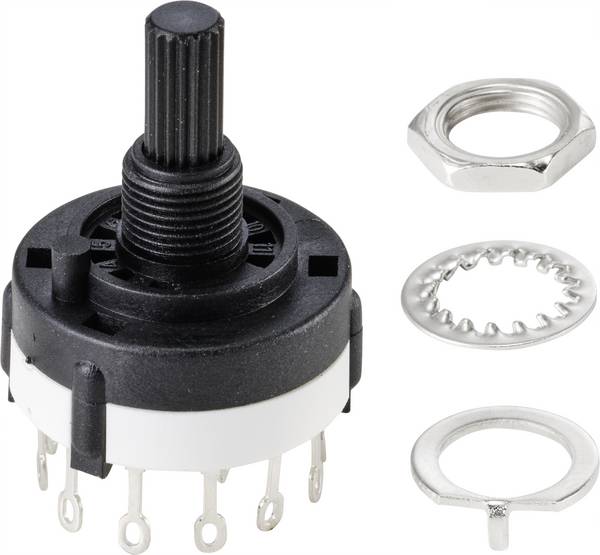 TRU COMPONENTS TC-9415596 SR26A4-2X6-18F20 otočný spínač 250 V 150 mA 12 x 30 ° 1 ks