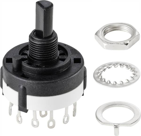 TRU COMPONENTS  TC-9415600  SR26A-3X4-F20  otočný spínač  250 V  150 mA    12 x 30 °    1 ks