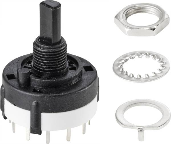 TRU COMPONENTS  TC-9415612  SR26B4-2X6-7-20  otočný spínač  250 V  150 mA    12 x 30 °    1 ks