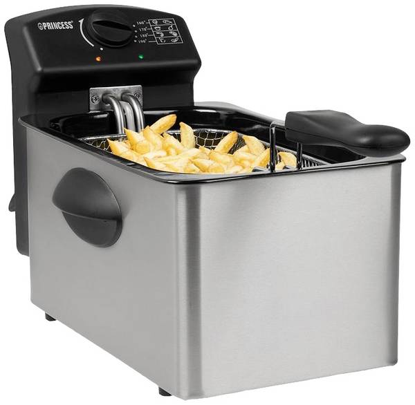 Princess 01.182642.01.001 fritéza 4 l 2 000 W indikátor, nepřilnavý povlak, ochrana proti přehřátí černá