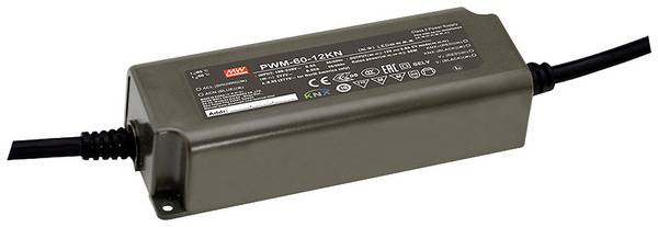 MEAN WELL PWM-60-12KN LED driver  konstantní napětí 60 W 5 A 12 V/DC stmívatelný, montáž na nehořlavém povrchu , schválení nábytku , outdoorový , PFC spínací obvod , ochrana proti přepětí , přepětí  1 ks