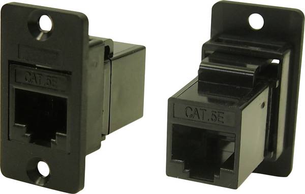 Cliff CP30620, zásuvkový modul RJ45, adaptér, vestavný, černá, 1 ks
