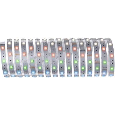 LED pásek se střídajícími se červenými, zelenými a modrými světly, vhodný pro dekorativní osvětlení nebo elektronické projekty.