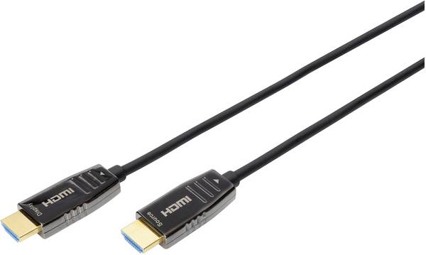 Digitus HDMI kabel Zástrčka HDMI-A, Zástrčka HDMI-A 15.00 m černá AK-330126-150-S 8K UHD, dvoužilový stíněný HDMI kabel