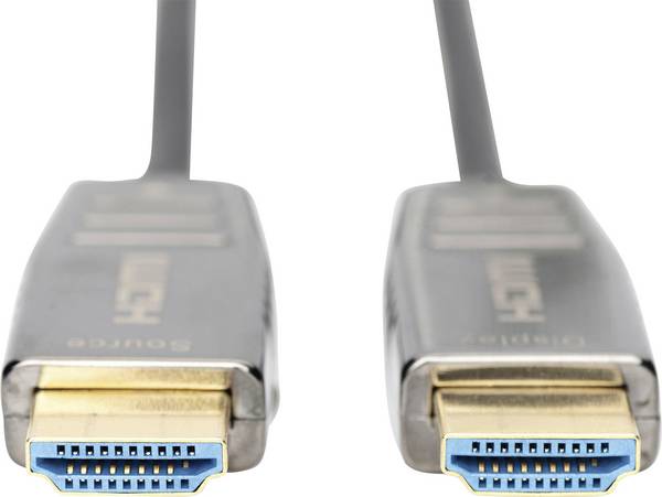 Digitus HDMI kabel Zástrčka HDMI-A, Zástrčka HDMI-A 20.00 m černá AK-330126-200-S 8K UHD, dvoužilový stíněný HDMI kabel