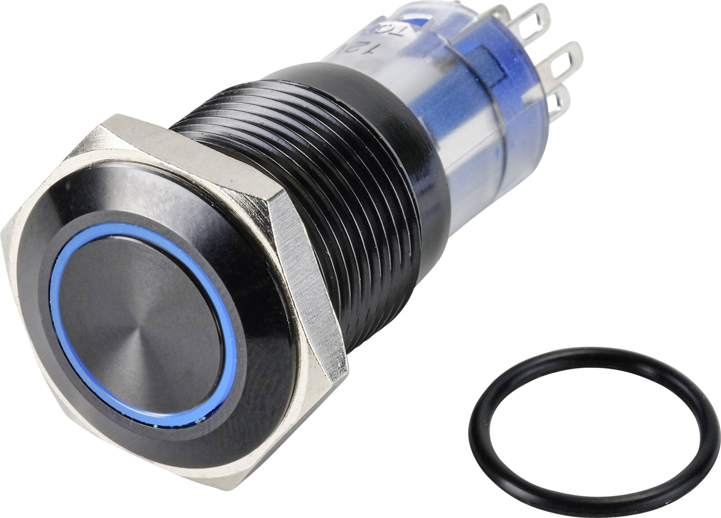 TRU COMPONENTS LAS1-AGQ-22Z/S tlačítkový spínač 250 V/AC 3 A 2x zap/zap ...