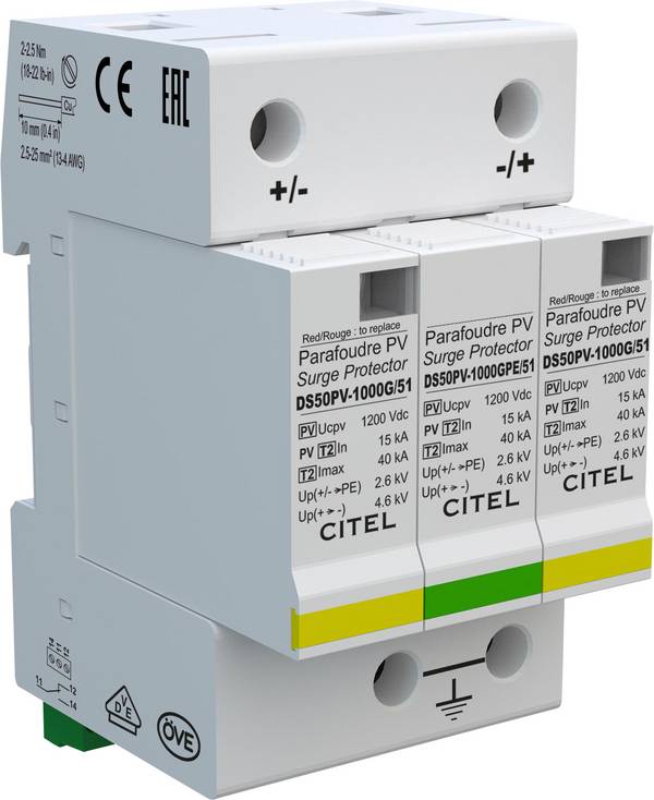 Citel 480391 DS50PVS-1000G/51 modul s přepěťovou ochranou  Přepětová ochrana pro: rozvodná skříň 60 kA  1 ks