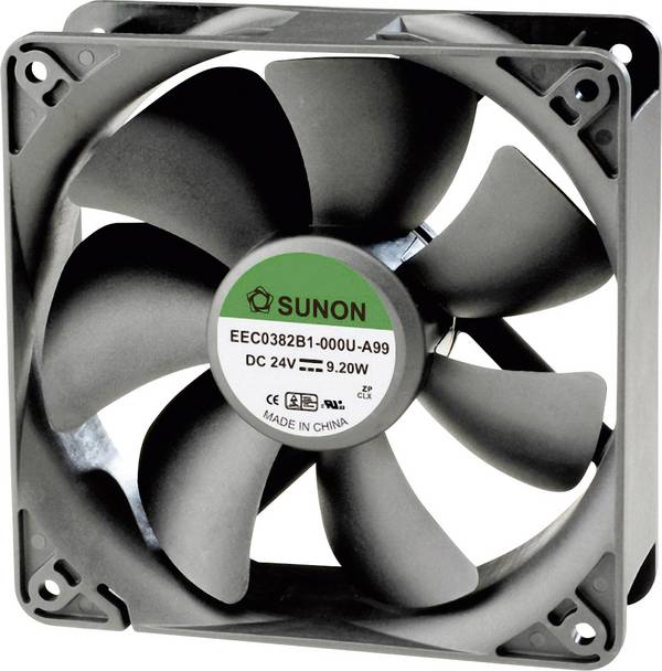 Sunon EEC0382B1-A99 axiální ventilátor, 24 V/DC, 234.4 m³/h, (d x š x v) 120 x 120 x 38 mm, EEC0382B1-A99
