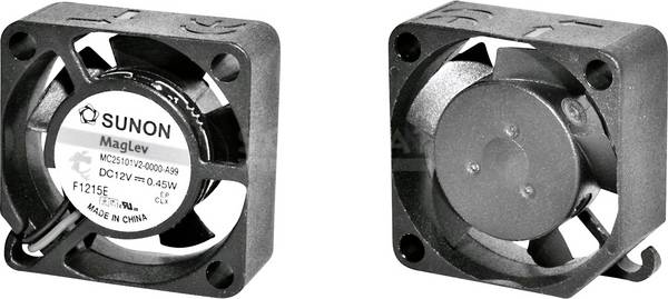 Sunon MF25101V11000UA99 axiální ventilátor, 12 V/DC, 6.45 m³/h, (d x š x v) 25 x 25 x 10 mm, MF25101V1-1000-UA99