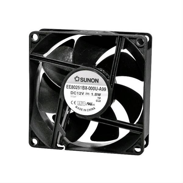 Sunon EE80251S31000U999 axiální ventilátor, 12 V/DC, 56.05 m³/h, (d x š x v) 80 x 80 x 25 mm, EE80251S3-1000-U999